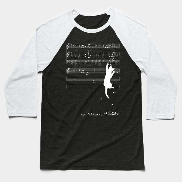 Mischief White Baseball T-Shirt by TinkM